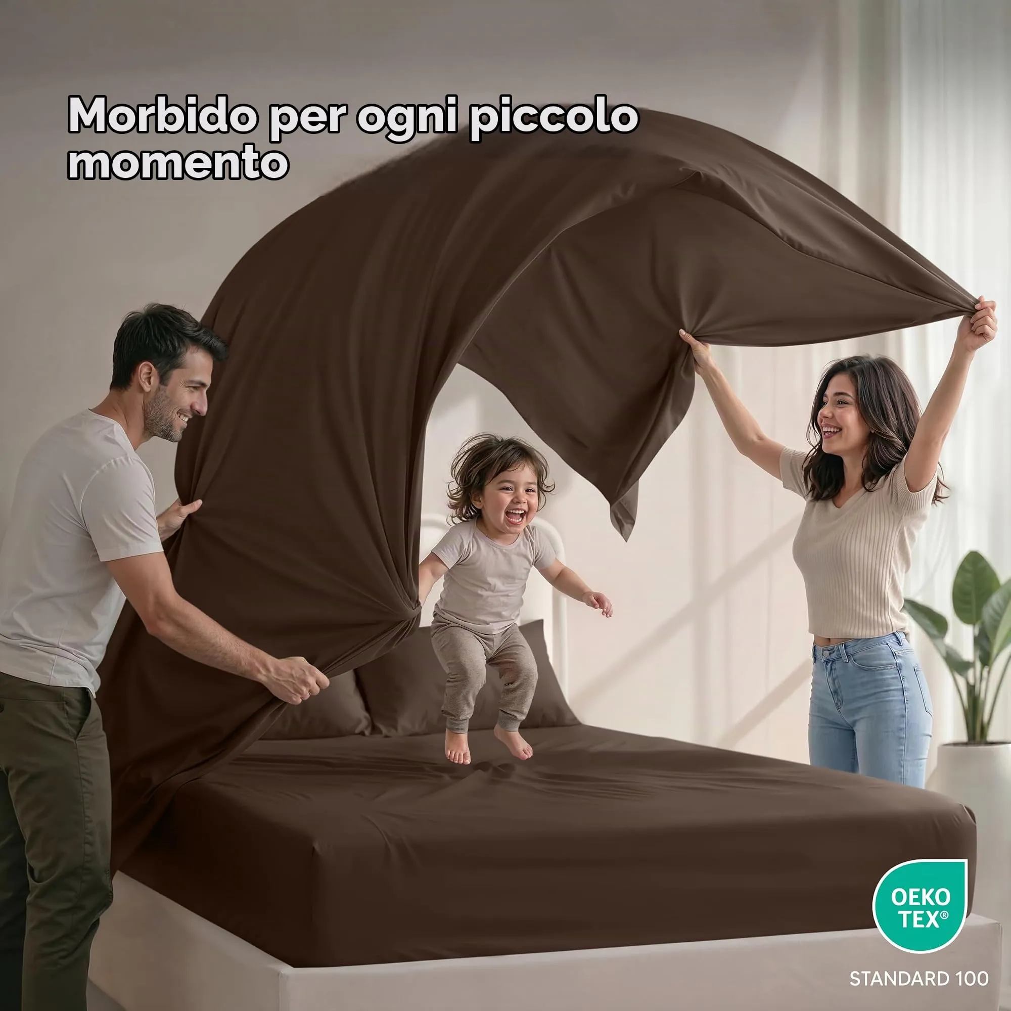 Utopia Bedding - Set di lenzuola per letto King size, 4 pezzi, lenzuola di - immagine 5