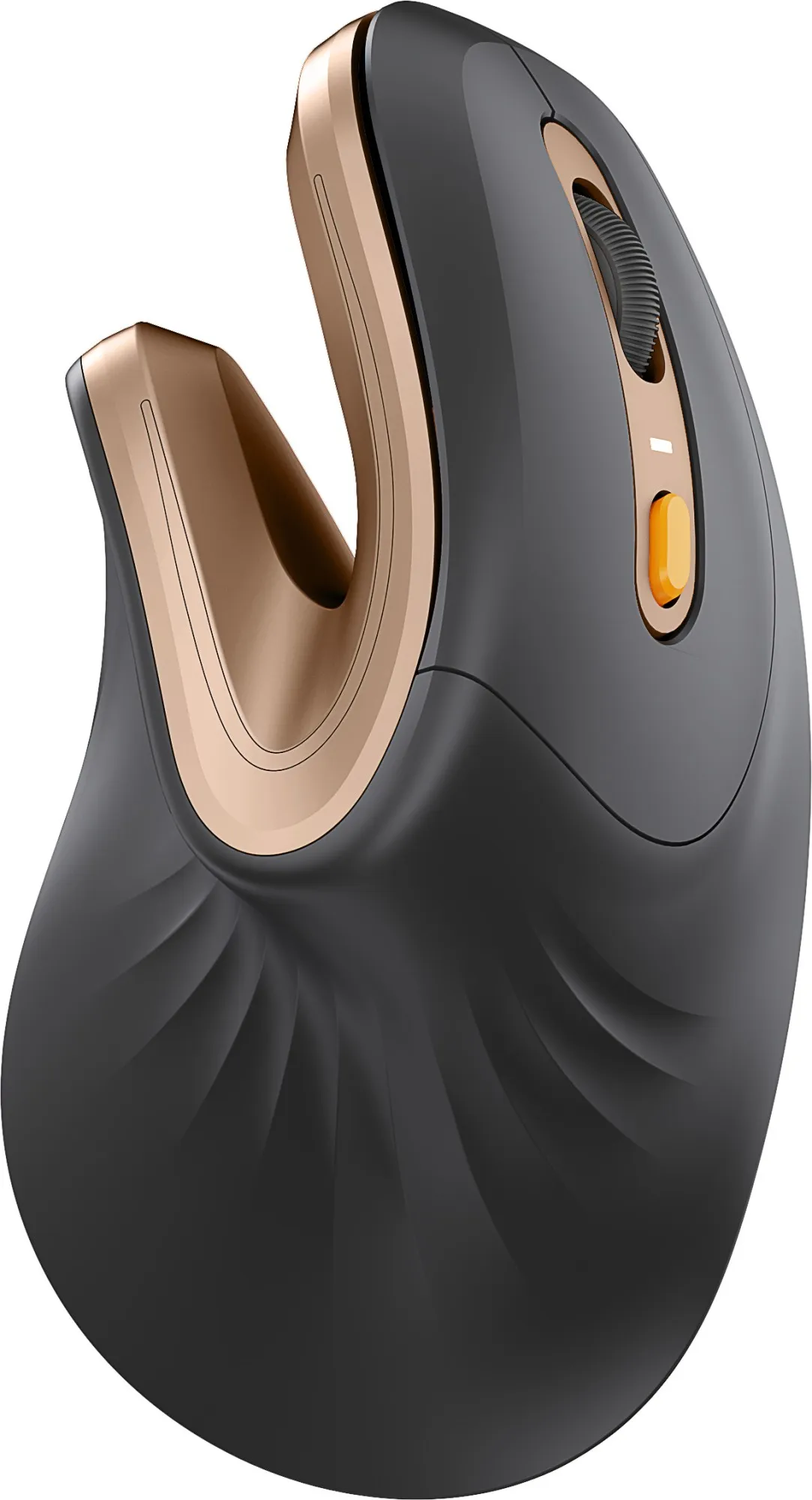 Mouse verticale wireless ergonomico ProtoArc EM11 NL - 2400 dpi - Bluetooth + 24 GHz - Batteria ricaricabile - Multi-dispositivo - Nero e oro - immagine 1