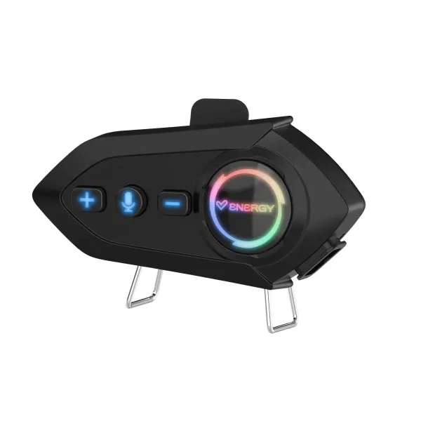 Interfono per casco da moto Energy Systems - Bluetooth 5.4 - Batteria ad alta capacità - Fino a 25 ore di utilizzo - IPX6 - Funzione interfono - Nero - immagine 1