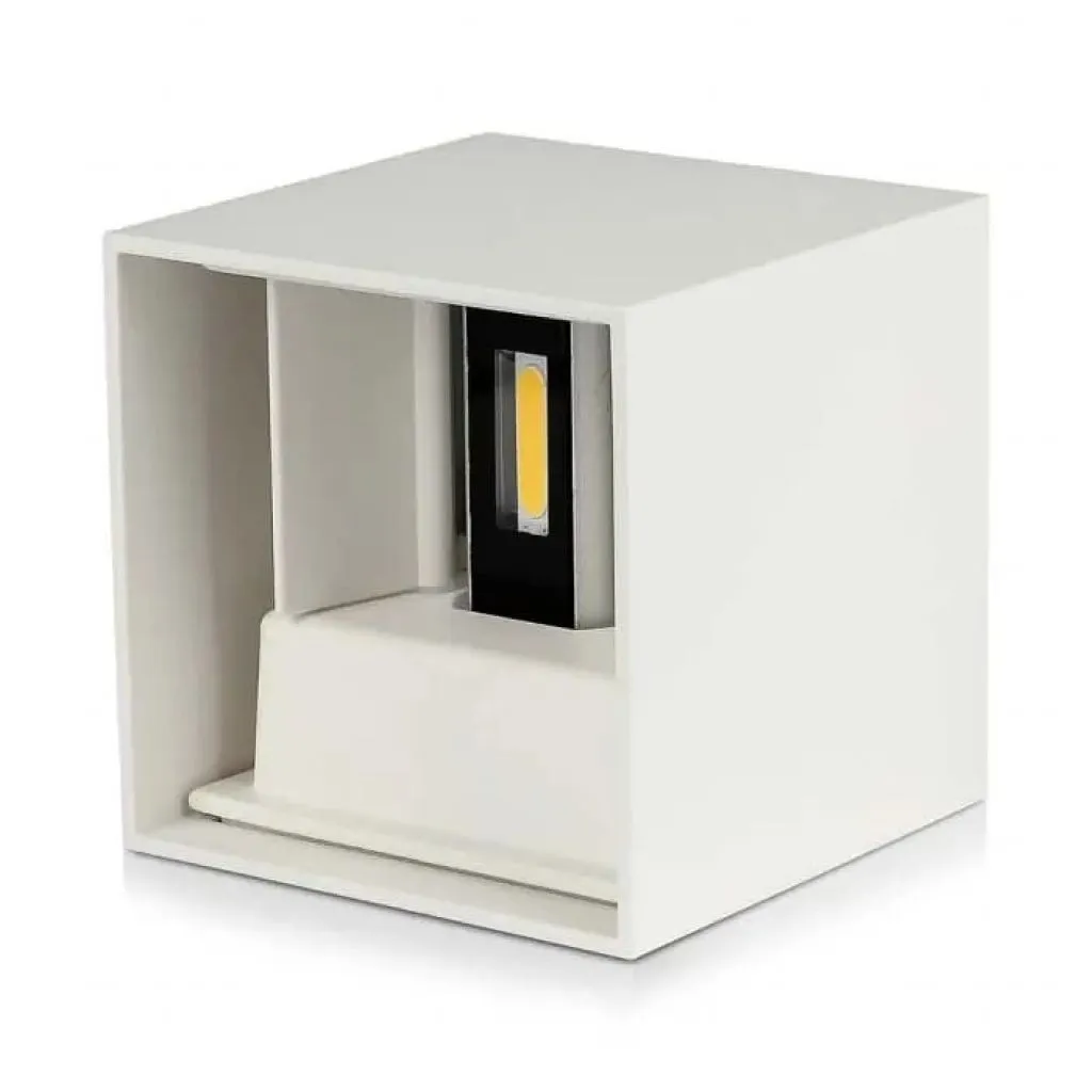 V-TAC Lampada LED da Muro Quadrata 12W 120LM/W Colore Bianco Satinato Fascio Luminoso Regolabile 4000K IP65 - immagine 1
