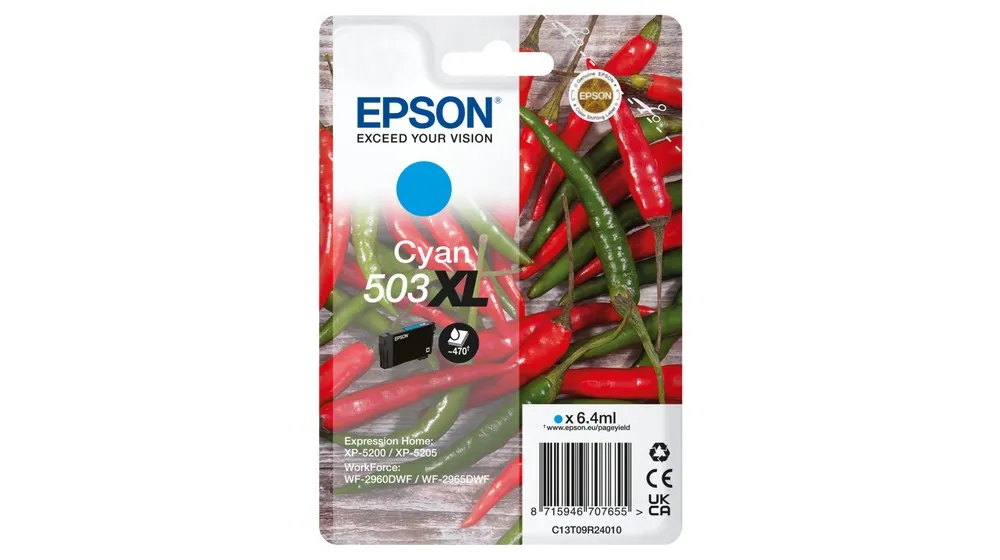 Originale Epson 503XL cartuccia ciano - C13T09R24010 - immagine 1