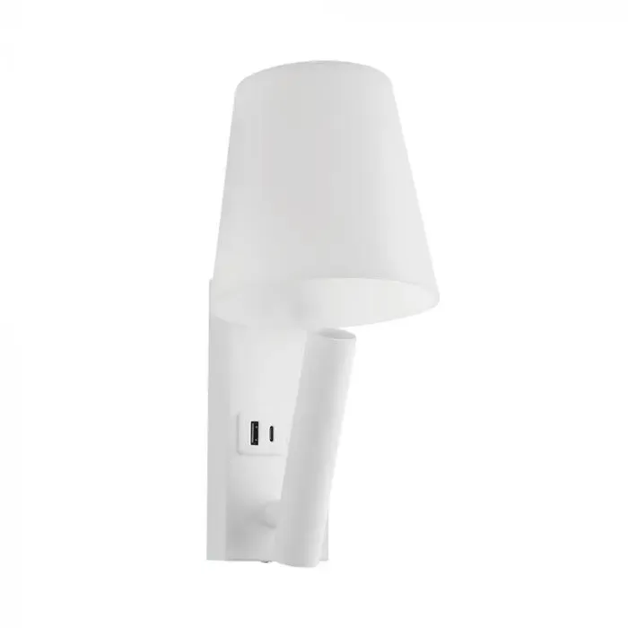 2W Led Bedside Light Aluminum+Pc+Iron With Cree Chip 3000K White Body Ip20 - immagine 1