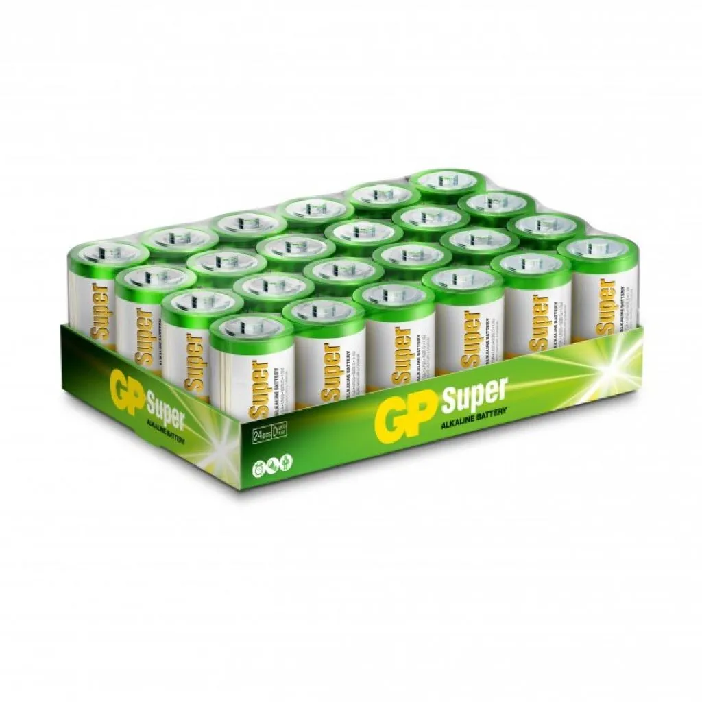 GP Battery 13A-S24 / LR20 / D - Batteria Super Alcalina Torcia D (Confezione 24 Pezzi) - immagine 1