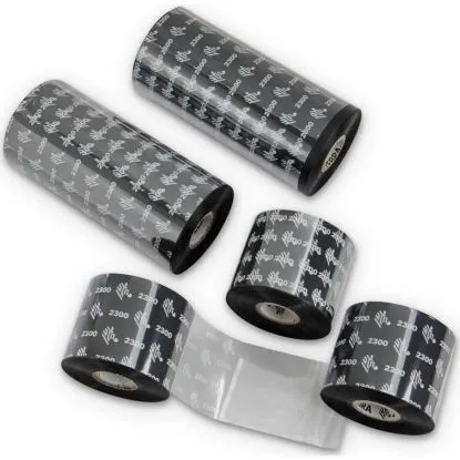 ORIGINALE Zebra nastro a trasferimento termico nero 02300GS06407 2300 WAX 12 Rotoli cera 64 mm x 74 m nucleo: 127 mm - immagine 1