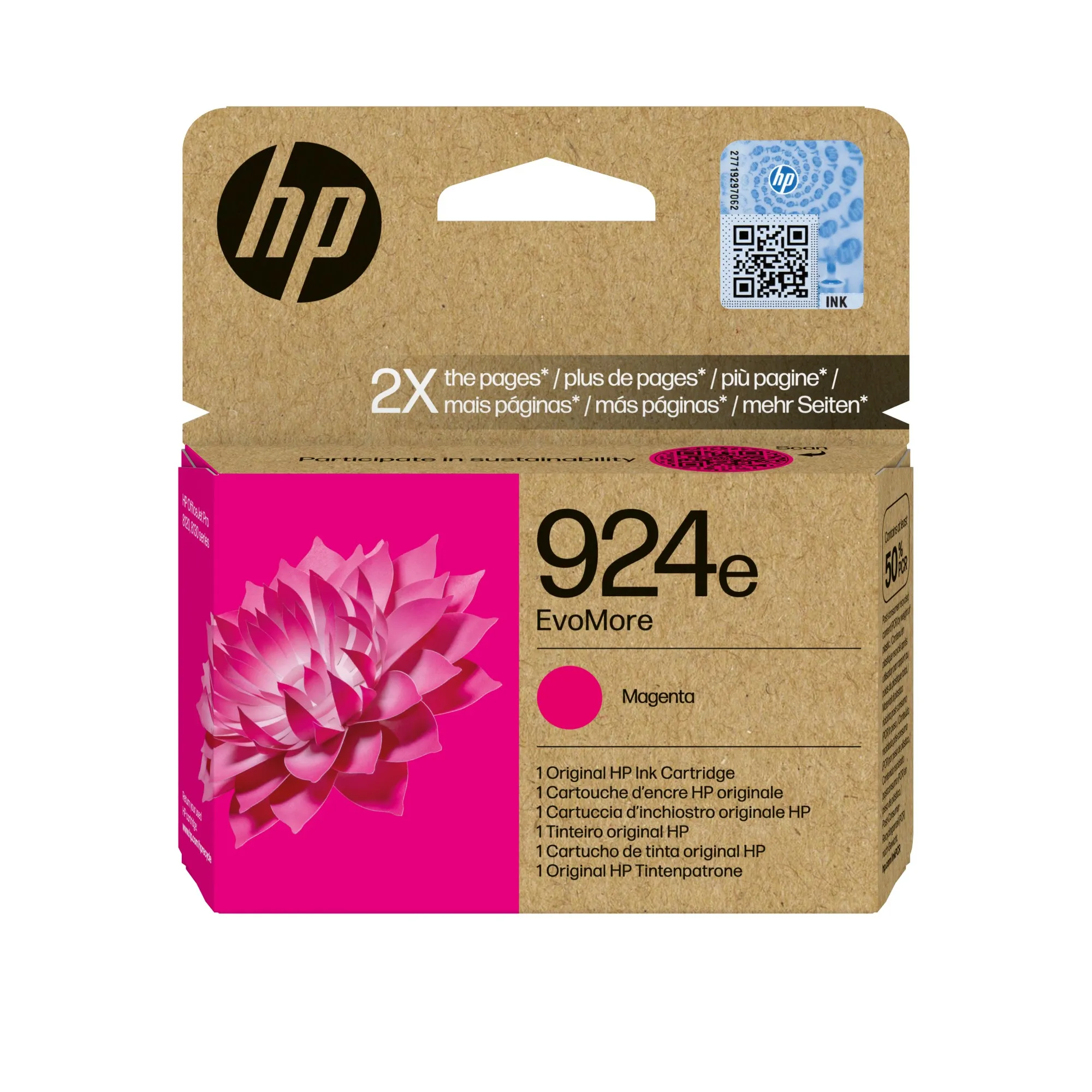 HP Cartuccia di inchiostro magenta originale 924e EvoMore - immagine 1