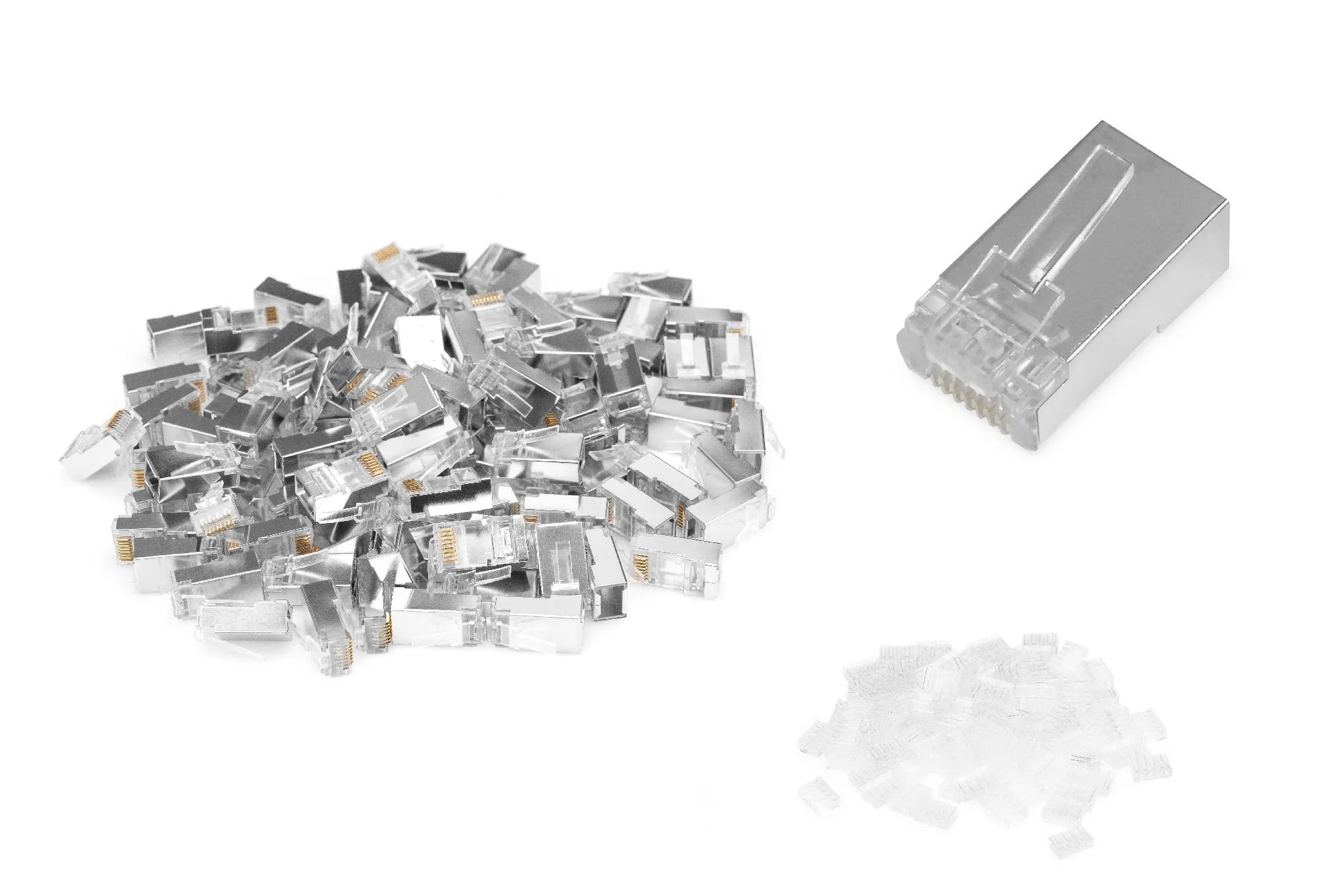 Spina Modulare Cat 6 Per Cavi Rotondi - 100 Pezzi - immagine 1