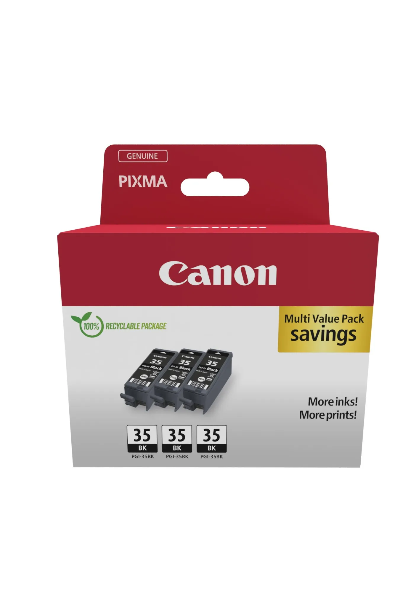 ORIGINALE Canon Multipack nero PGI-35BK 3er 1509B028 - immagine 1