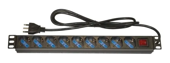 Multipresa Da Rack 19 9 Prese Universali Con Interruttore Spina Italiana 16A - immagine 1
