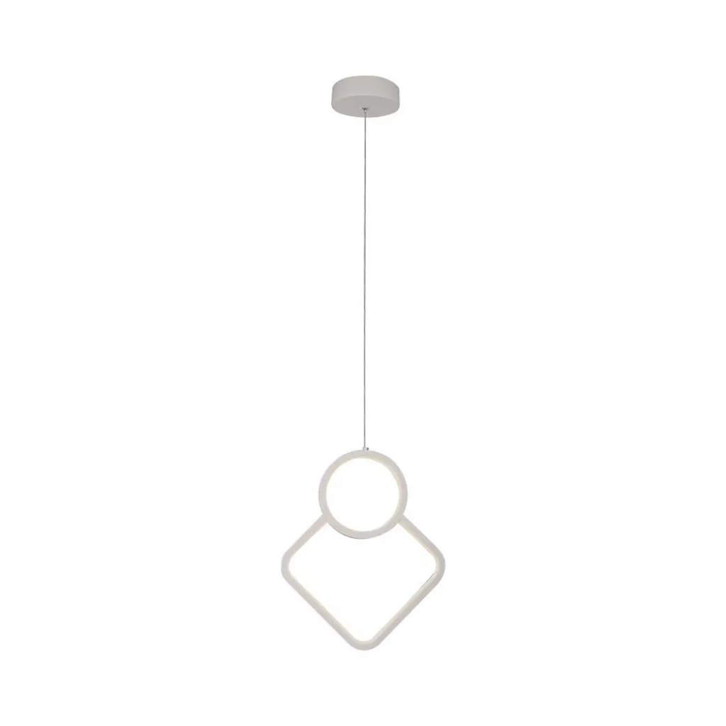 V-TAC Lampadario LED a Sospensione 12W dal Design Moderno 28*180cm Colore Bianco 3000K - immagine 1