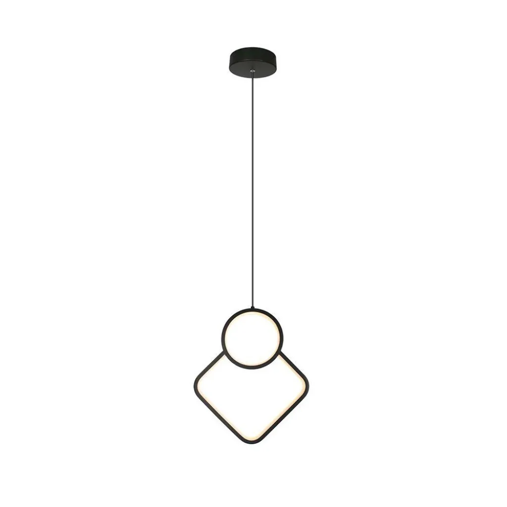 V-TAC Lampadario LED a Sospensione 12W dal Design Moderno 28*180cm Colore Nero 3000K - immagine 1