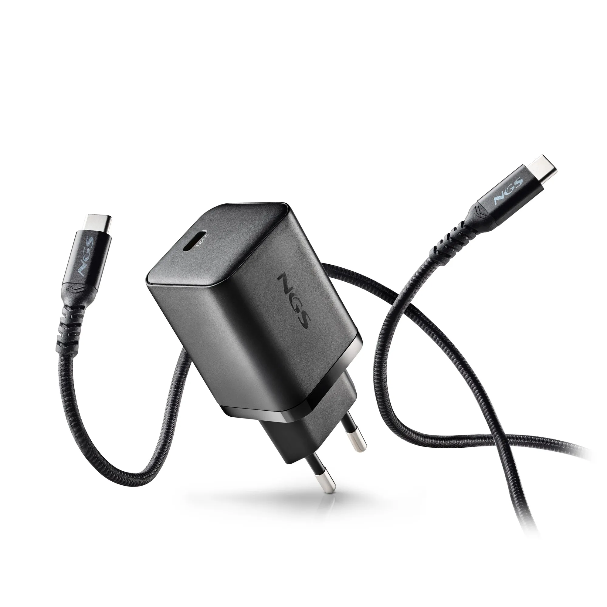 Ngs Bud 65W-Ac: Pack Caricatore Da Parete Usb-C Con Tecnologia Gan Da 65W + Cavo Usb-C Da 15 M + 4 - immagine 1