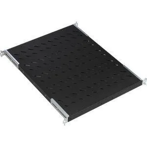 Ripiano Universale Per Armadio Rack 19 Allungabile 570 Mm Con 4 Agganci Nero - immagine 1