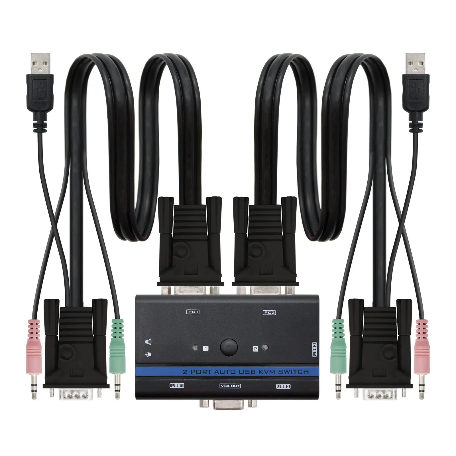 Nanocable 10.12.0001 switch per keyboard-video-mouse (kvm) Montaggio rack Nero - immagine 1