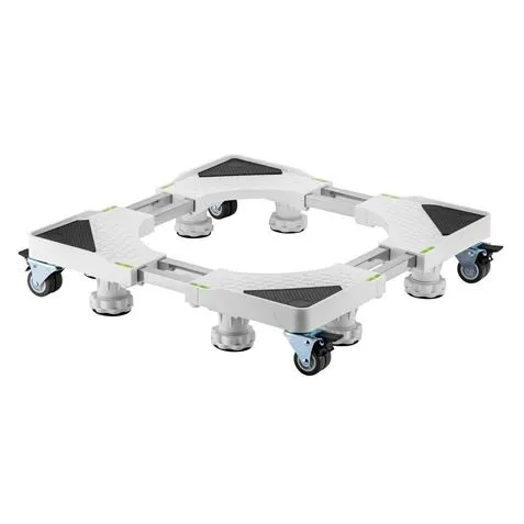 Supporto/Base Regolabile con Ruote Serie Cromad PRO per Frigorifero e Lavatrice - Colore Bianco - immagine 1