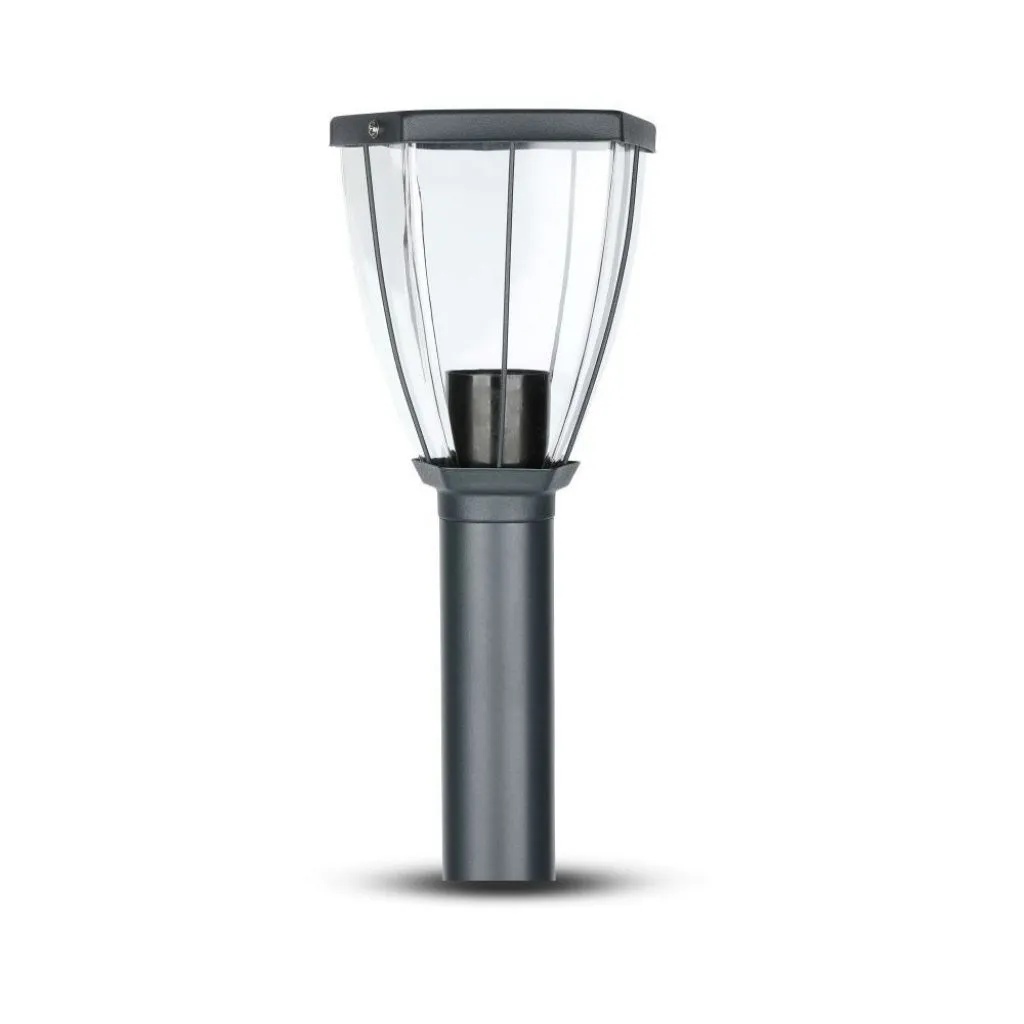 V-TAC Piantana LED da Giardino con Portalampada E27 (max 40W) in Acciaio Inossidabile h: 800mm Colore Nero IP44 - immagine 1
