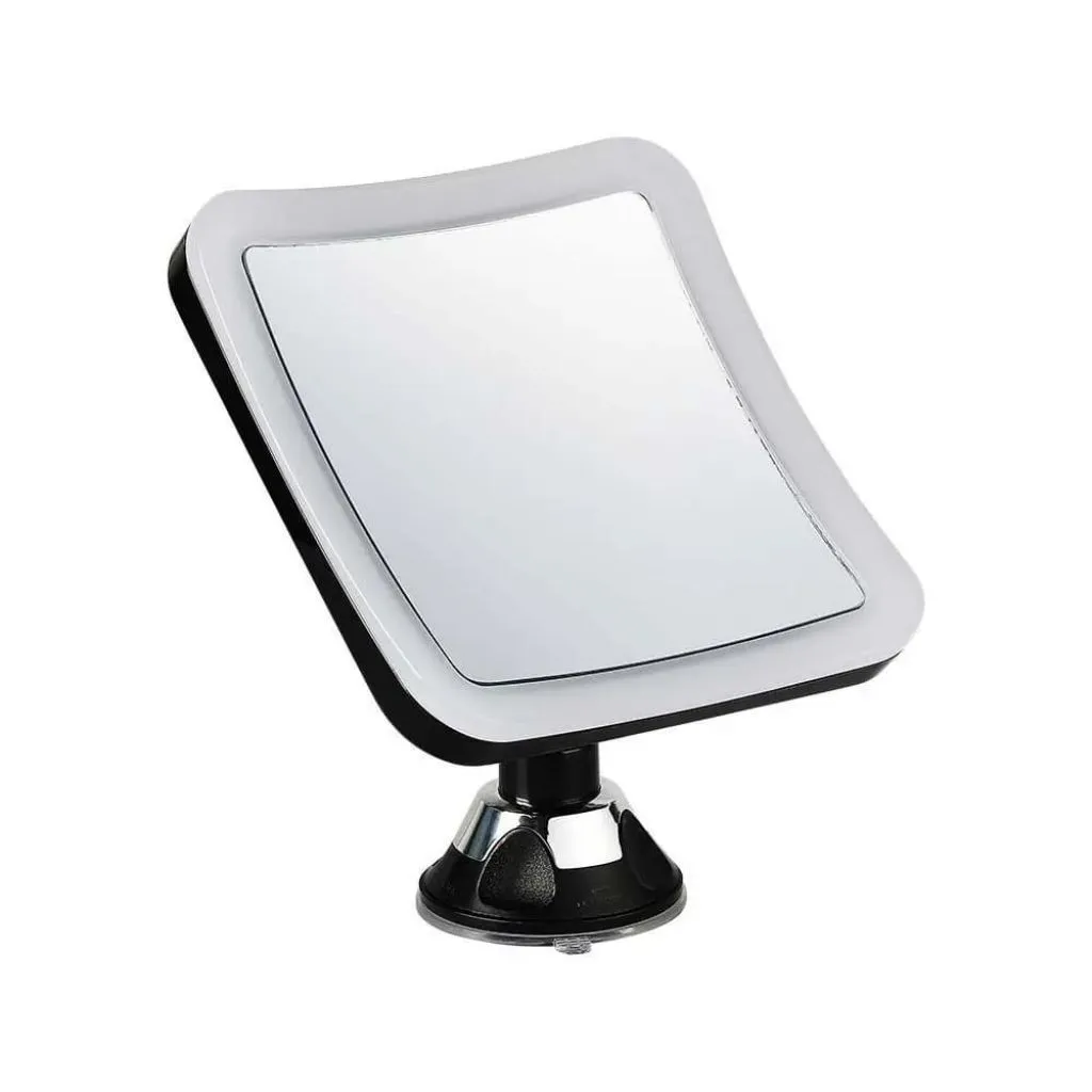 V-TAC Specchio LED Quadrato 32W Portatile con Attacco a Ventosa (ingranditore 10x) 162*192mm 6400K IP44 - immagine 1