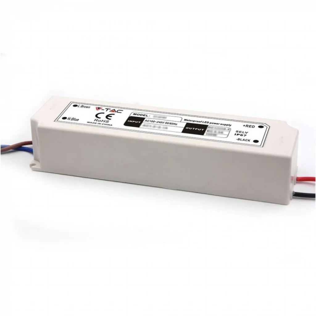 V-TAC Alimentatore in Plastica 60W 12V 5A Colore Bianco IP67 (5 Anni di Garanzia) - immagine 1