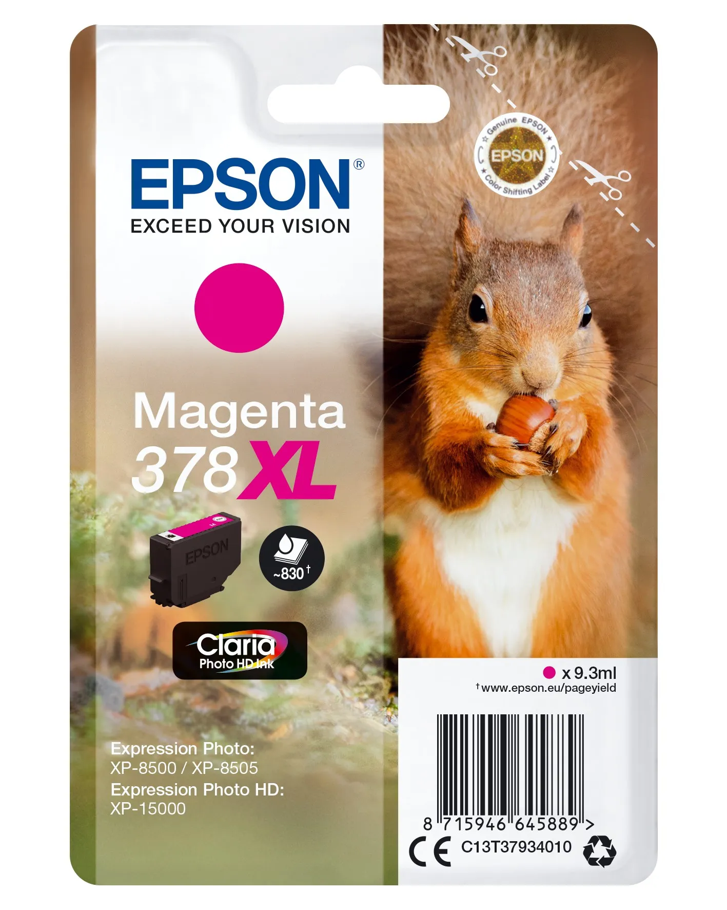 Epson Cart Ink Ink Magenta Scoiattolo 378Xl - immagine 1