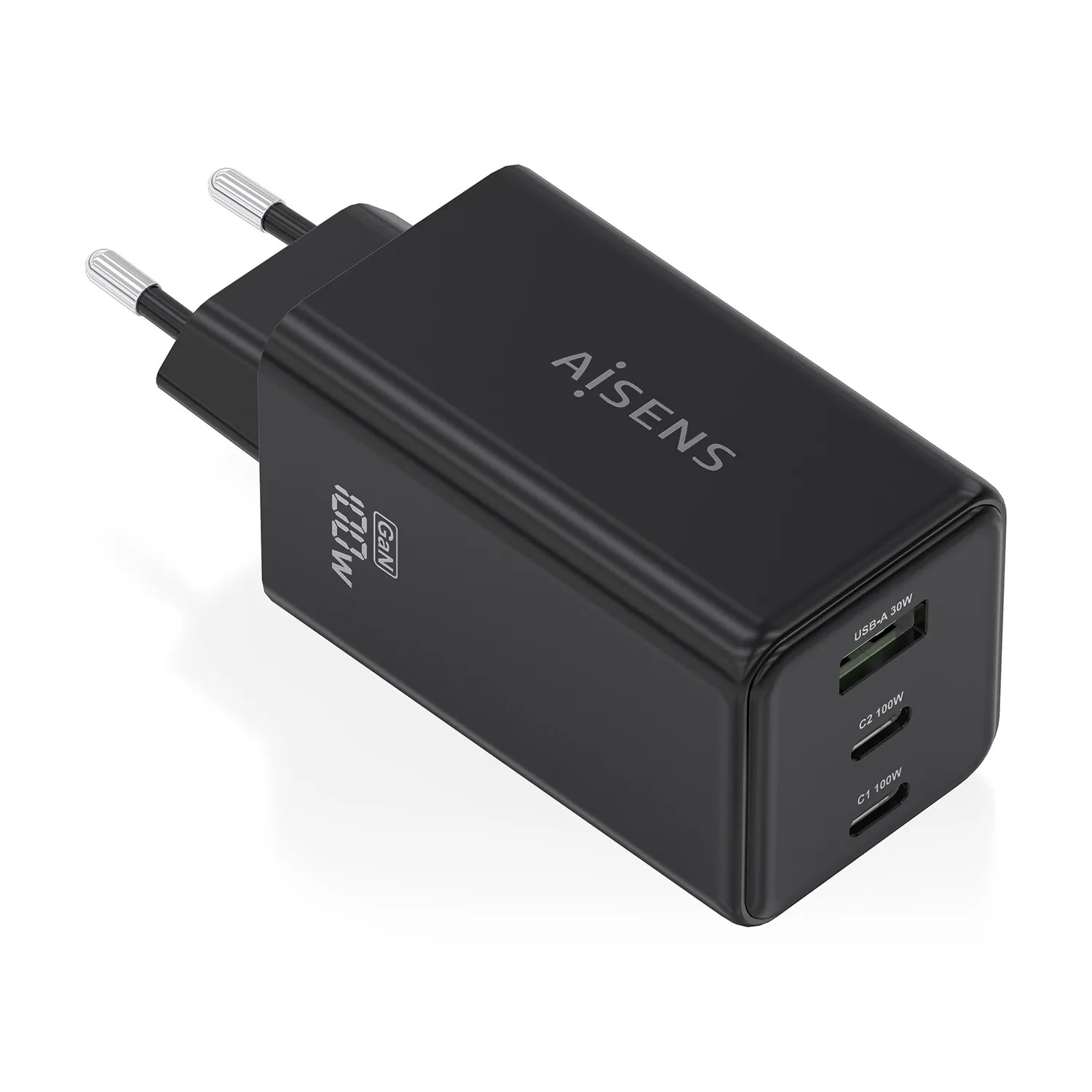 AISENS ASCH-100W3P052-BK Caricabatterie per dispositivi mobili Universale Nero AC Ricarica rapida Interno - immagine 1