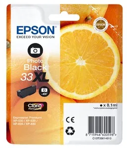 ORIGINALE Epson Cartuccia d'inchiostro Nero (Foto) C13T33614012 33 XL 400 pagine XL - immagine 1