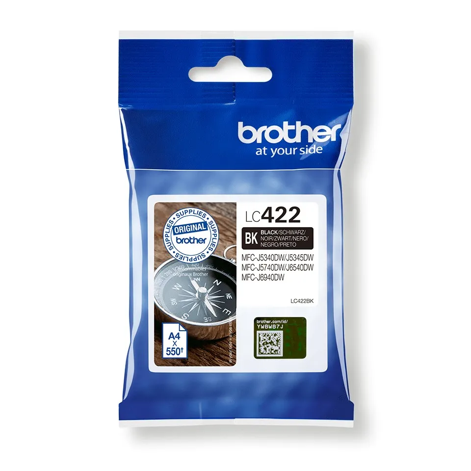 Originale Brother LC422 nero Cartucho de Tinta Original - LC422BK - immagine 1