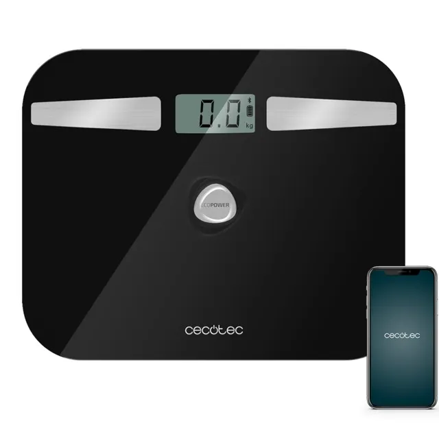 Cecotec Surface Precision EcoPower 10200 Smart Healthy Quadrato Nero Argento Bilancia pesapersone elettronica - immagine 1