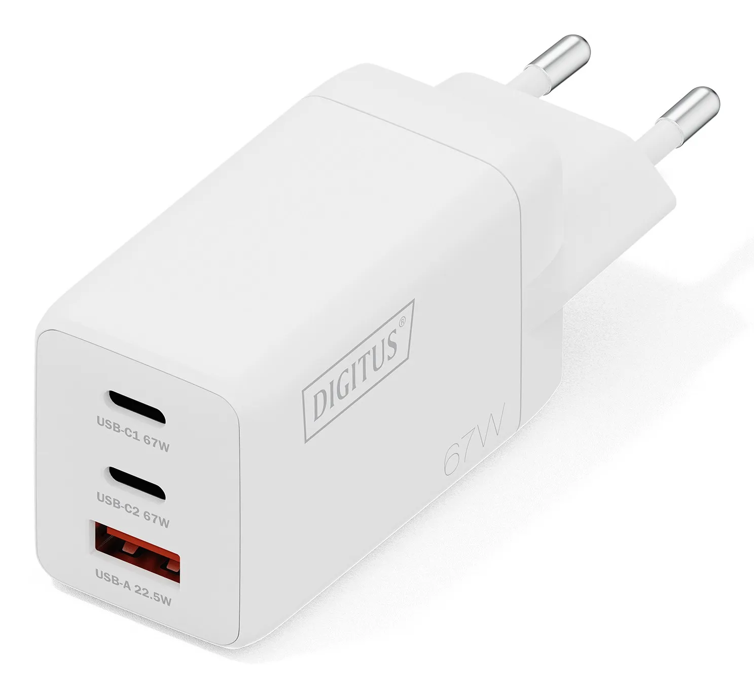Caricatore Usb Gan 67W 2X Usb-C 1X Usb-A - immagine 1
