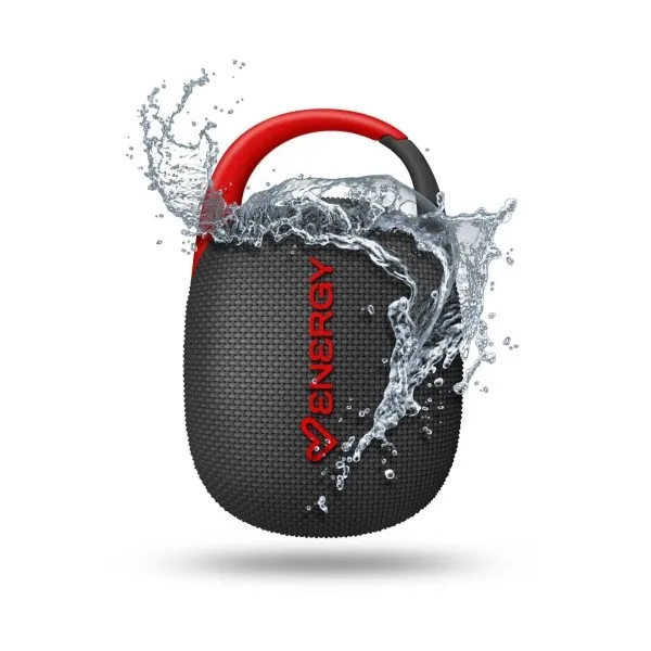 Altoparlante EnergyClip di Energy Systems da 9W - Radio FM - Bluetooth 5.4 - True Wireless - IPX7 - USB e MicroSD - Colore nero - immagine 1