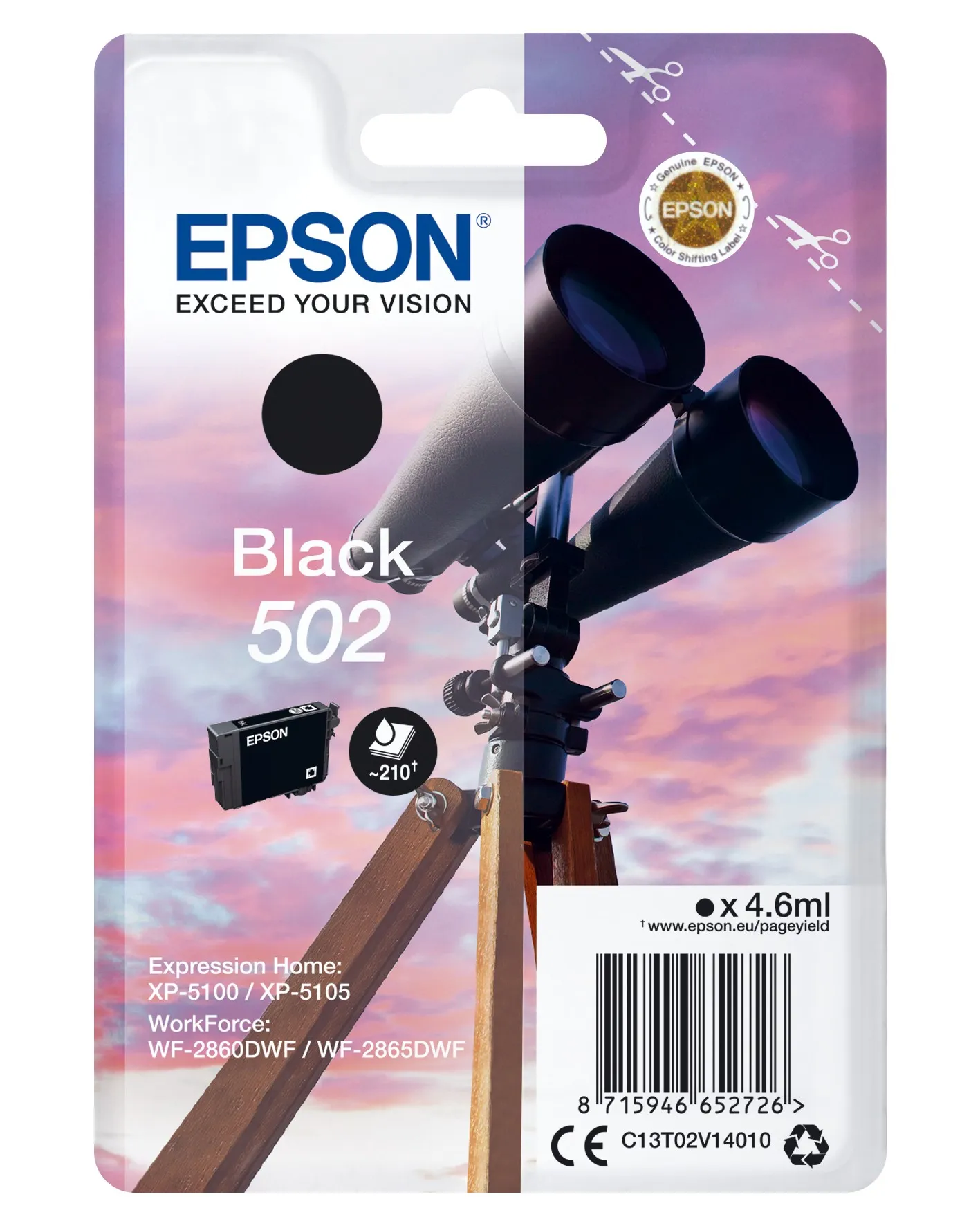 Epson Singlepack Black 502 Ink - immagine 1
