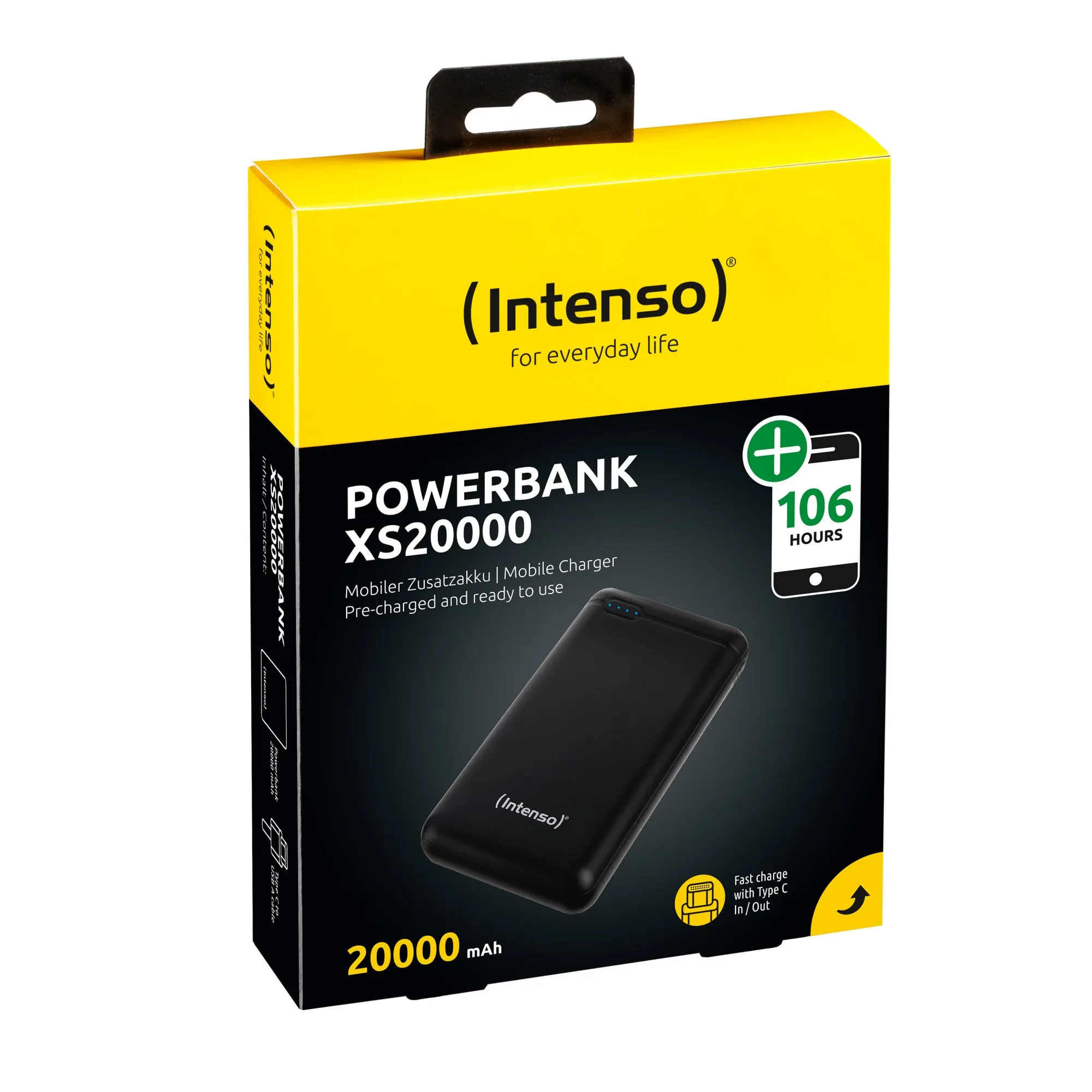 Intenso Power Bank 20000Mah Micro Usb + Type C Bianco - immagine 1