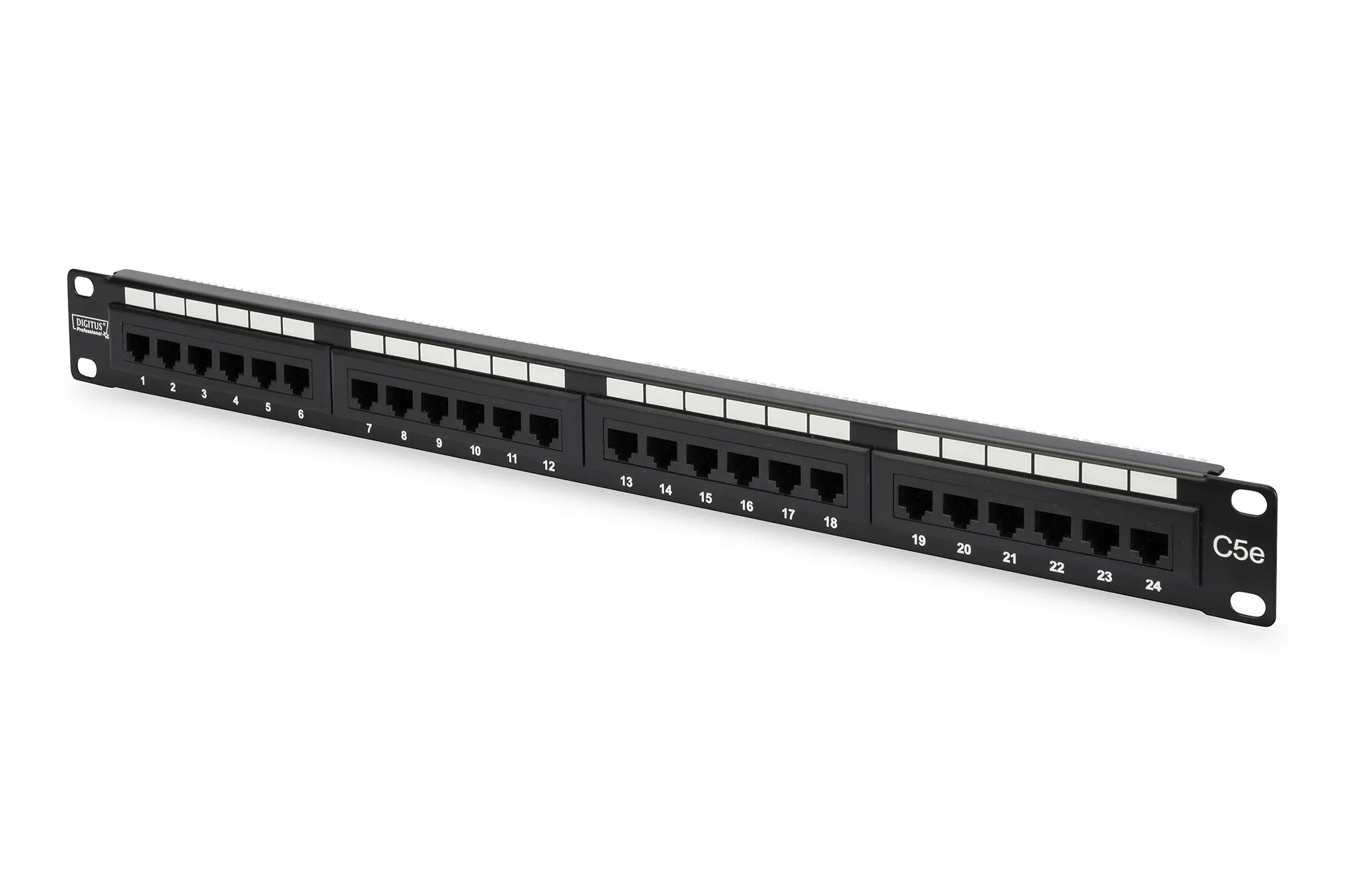 Pannello Patch 19 Non Schermato Utp 24 Porte 8 Poli Rj45 Per Reti Categoria 5E - 1 Unita' - immagine 1