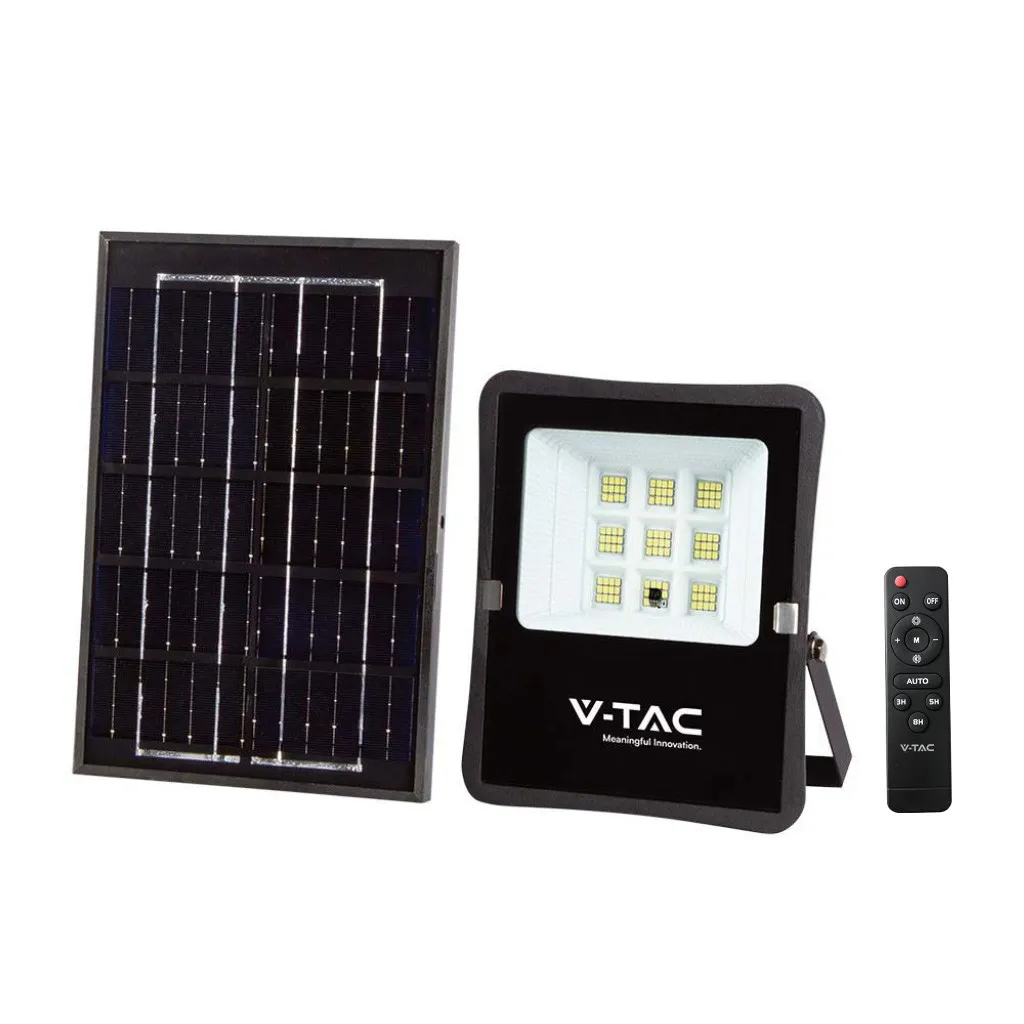 V-TAC Faro LED con Telecomando e Pannello Solare 6W 4000K - immagine 1