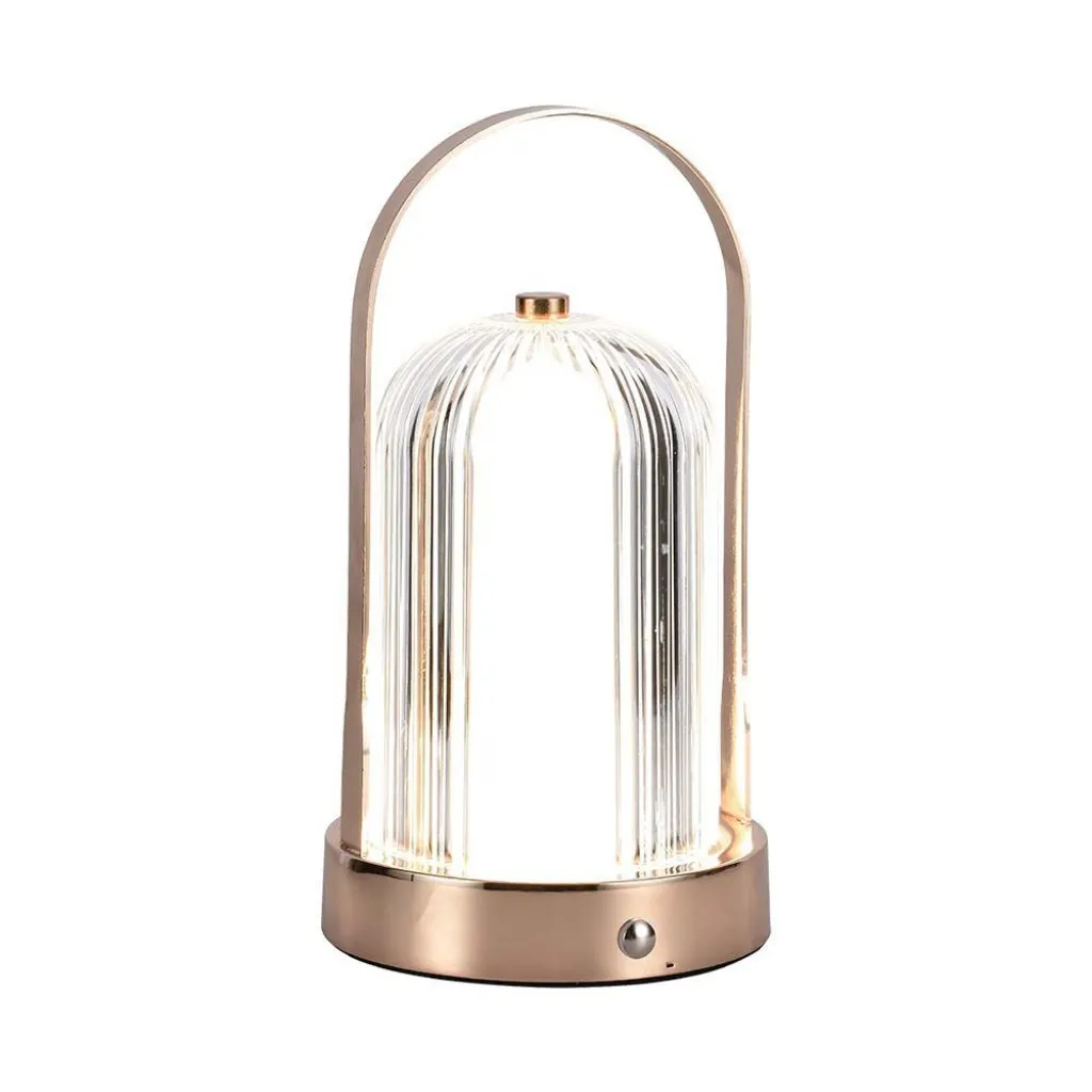V-TAC Lampada LED da Tavolo 1W 120*190 Colore Bronzo antico Ricaricabile con USB C Touch Dimmerabile 3in1 - immagine 1