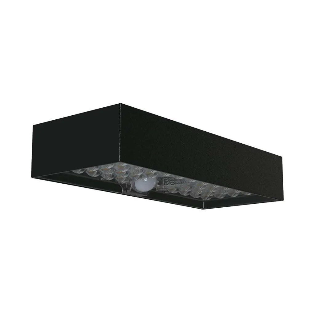 V-TAC Lampada LED da Muro 6W Con Pannello Solare e Sensore PIR Colore Nero 4000K IP65 - immagine 1