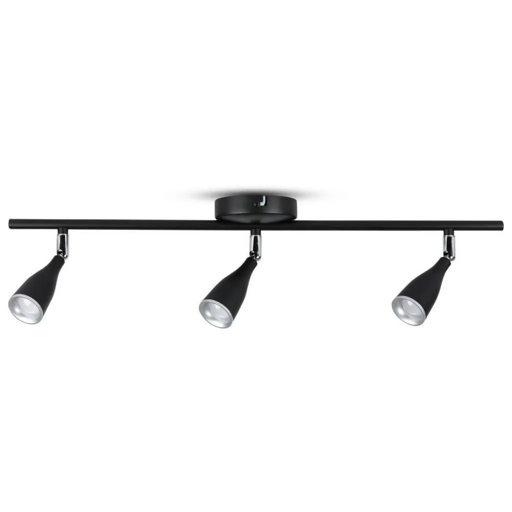 V-TAC Faretto LED da Muro Triplo 135W con Testa Orientabile Colore Nero 3000K IP20 - immagine 1