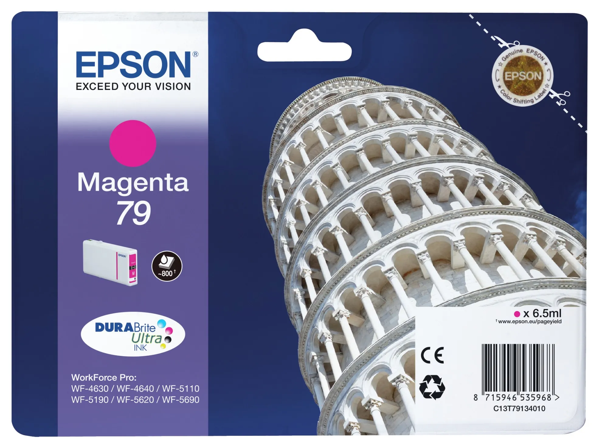 ORIGINALE Epson Cartuccia d'inchiostro magenta C13T79134010 79 800 pagine 65ml 79 - immagine 1