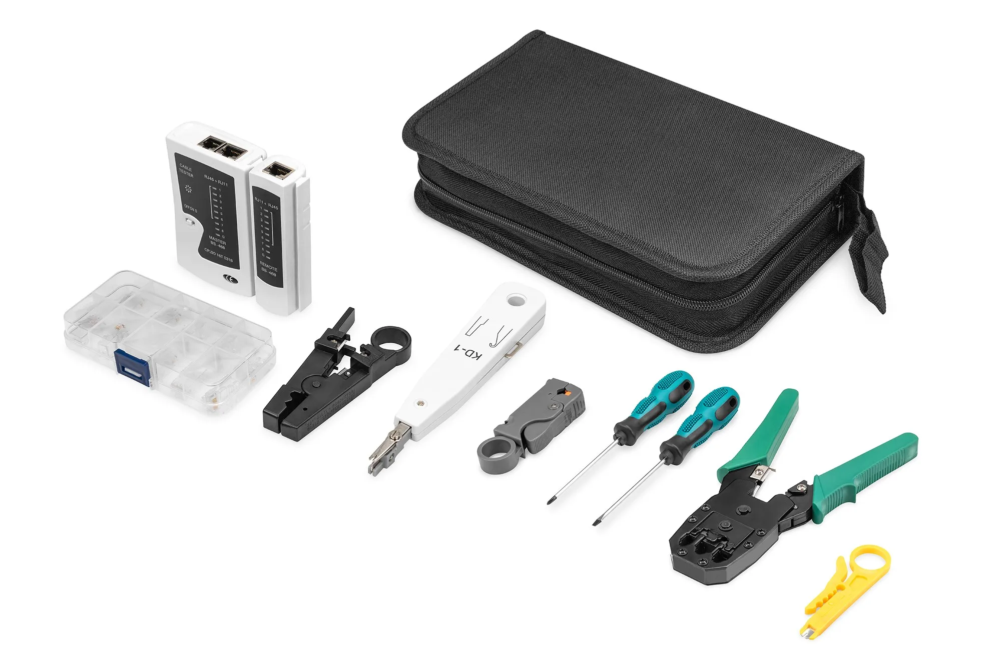 Digitus Set Strumenti Di Rete.Tutti Gli Strumenti Necessari Per L'Installazione In Loco In Un Unico Set. - immagine 1