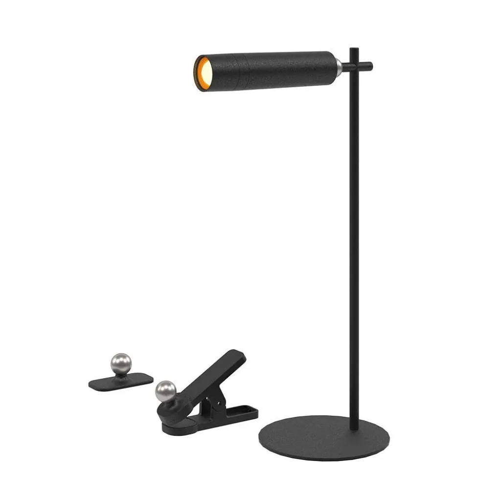 V-TAC Lampada LED da Tavolo Magnetica 3W Colore Nero Ricaricabile con USB C Touch Dimmerabile 4000K - immagine 1
