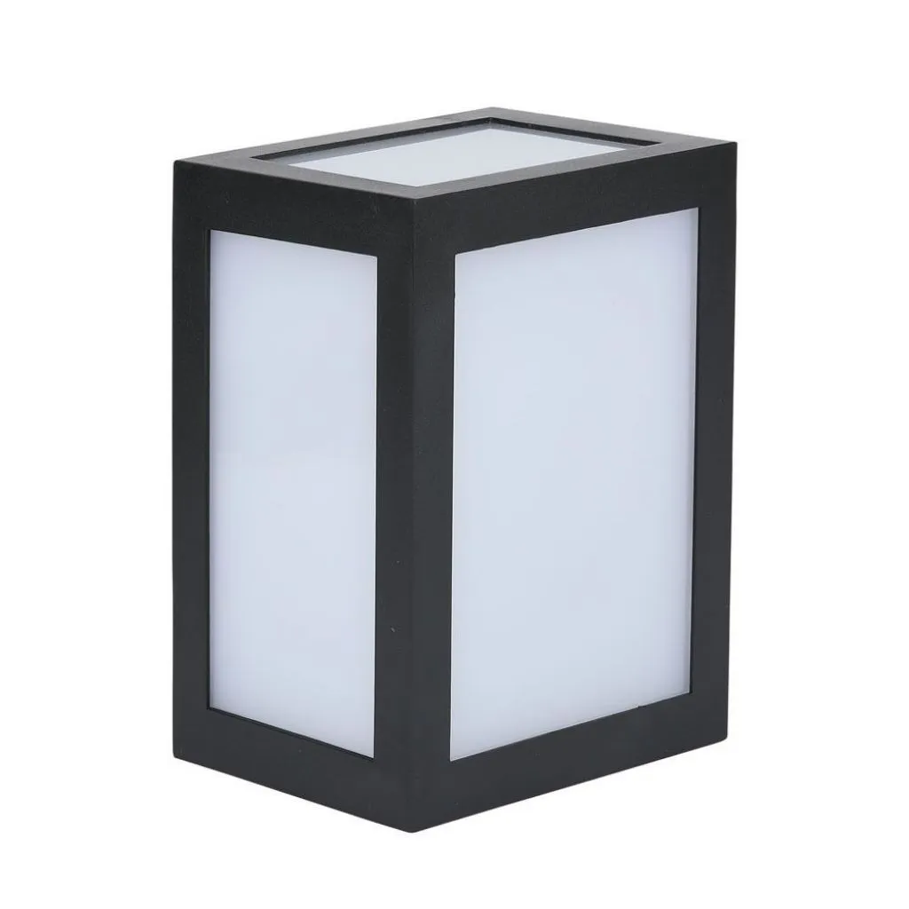 V-TAC Lampada LED da Muro a Lanterna 12W Colore Nero 3000K IP65 - immagine 1