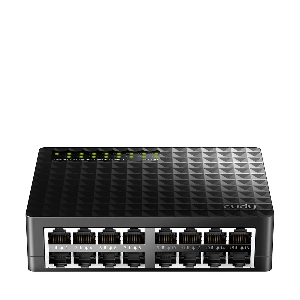 Cudy FS1016D switch di rete Fast Ethernet (10/100) Nero - immagine 1