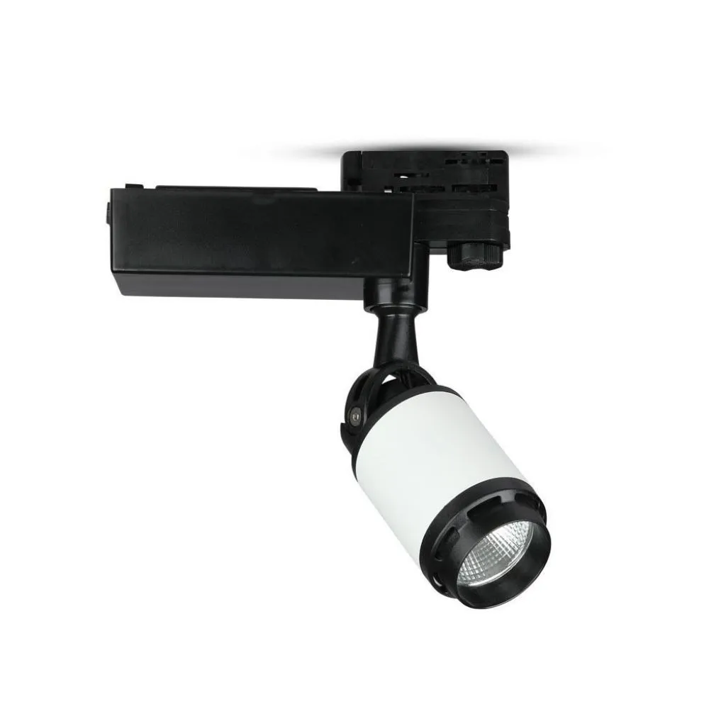 V-TAC Faretto LED da Binario 10W Colore Nero e Bianco 6000K - immagine 1