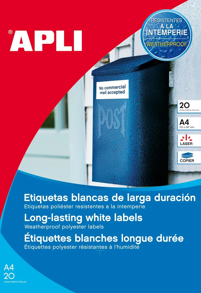 APLI 12112 etichetta per stampante Bianco Etichetta per stampante autoadesiva - immagine 1
