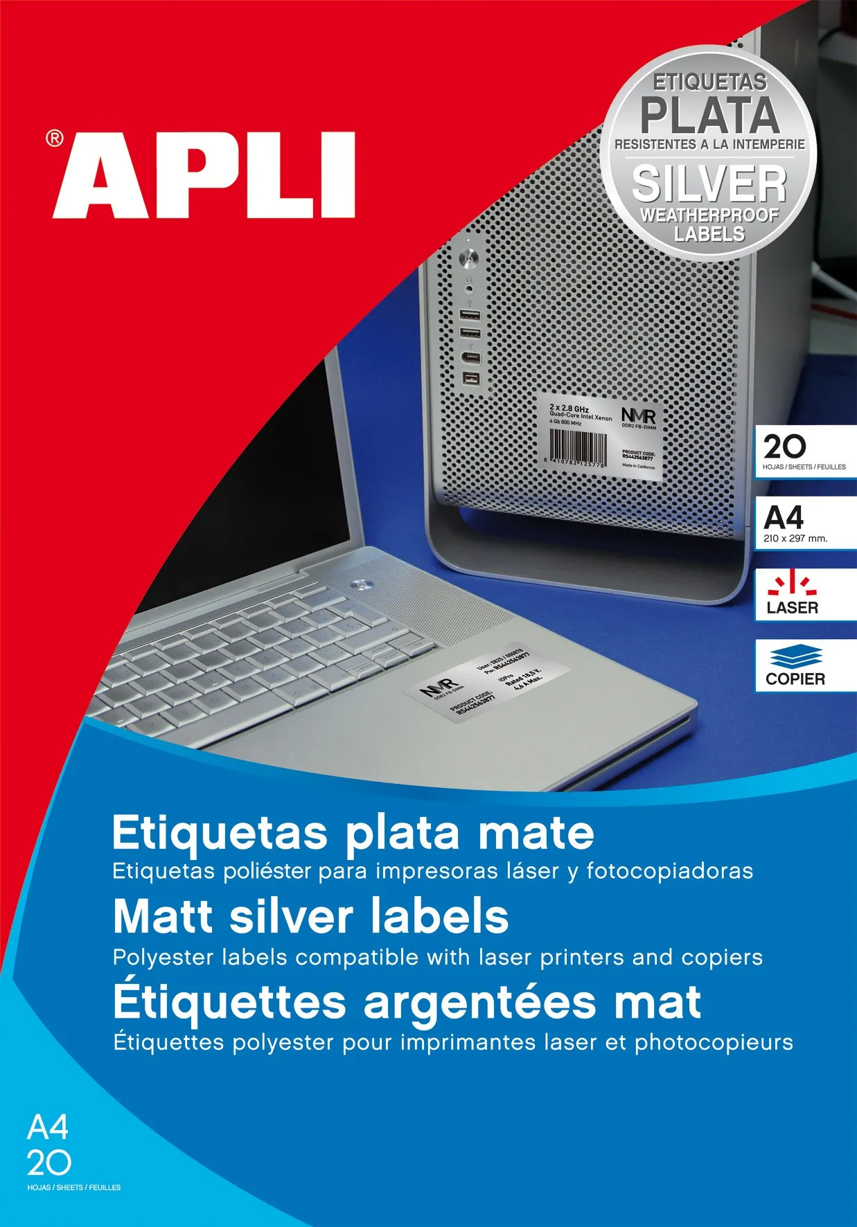APLI 01227 etichetta per stampante Bianco Etichetta per stampante autoadesiva - immagine 1