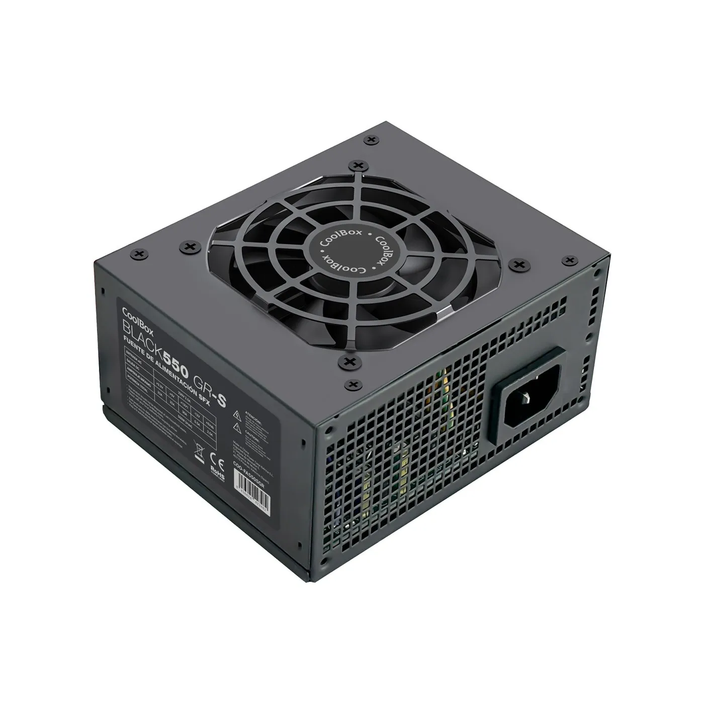 CoolBox COO-FA550SGR alimentatore per computer 550 W 20+4 pin ATX SFX Nero - immagine 1