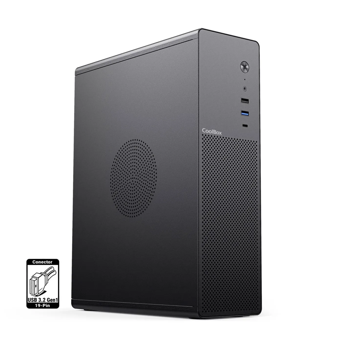 CoolBox COO-PCT100-0 computer case Basso profilo (Slimline - stilizzato) Nero - immagine 1