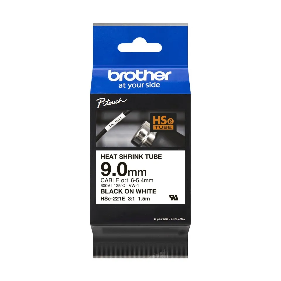 ORIGINALE Brother Nastro nerosuBianco HSe-221E - immagine 1