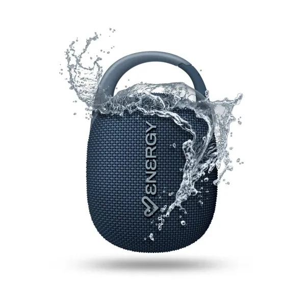 Altoparlante EnergyClip di Energy Systems da 9W - Radio FM - Bluetooth 5.4 - True Wireless - IPX7 - USB e MicroSD - Colore Blu - immagine 1