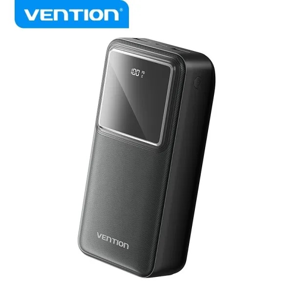 Vention Powerbank - 30000mAh - Ricarica rapida 225W - USB-C/USB-A - Display LED - Nero - immagine 1