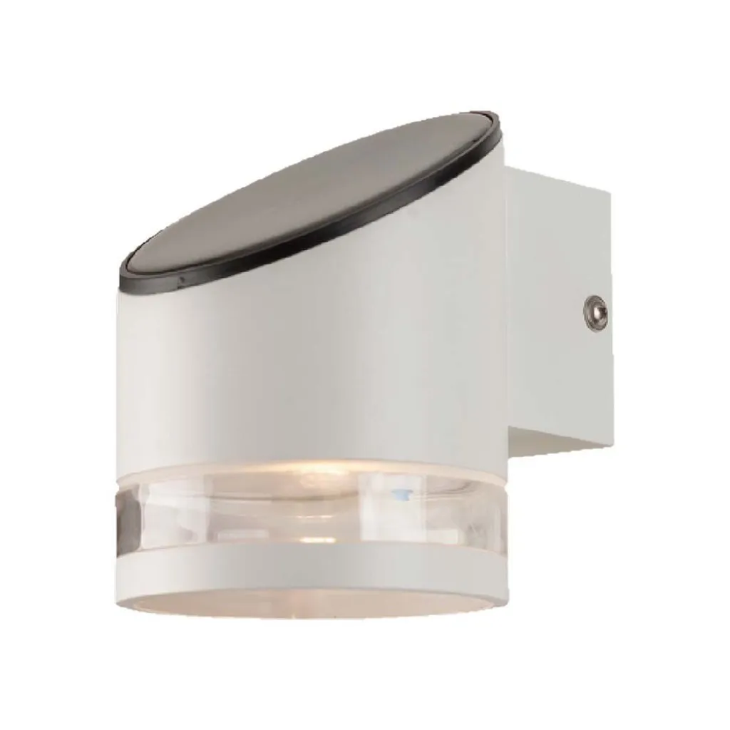 V-TAC Lampada LED da Giardino Cilindrica con Pannello solare e Sensore 1W Corpo Bianco 121*90*112.5mm 3000K IP44 - immagine 1