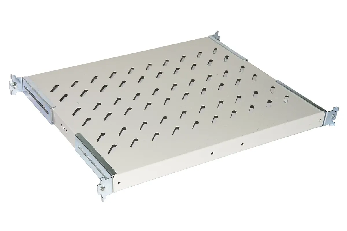 Ripiano Universale Per Armadio Rack 19 Allungabile 370-450 Mm Con 4 Agganci Grigio - immagine 1
